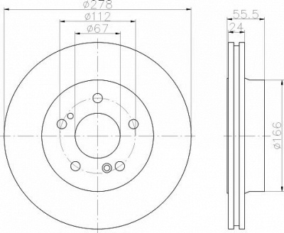 HELLA PAGID 8dd355103041 -  Тормозной диск